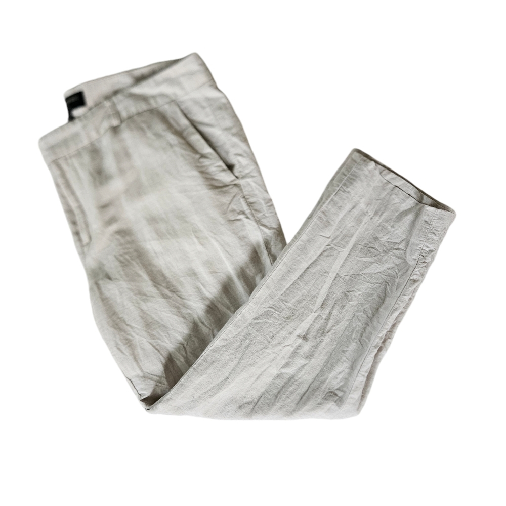 BANANA REPUBLIC Natural Flax "Hampton" Linen Blend Cropped | SZ 10P